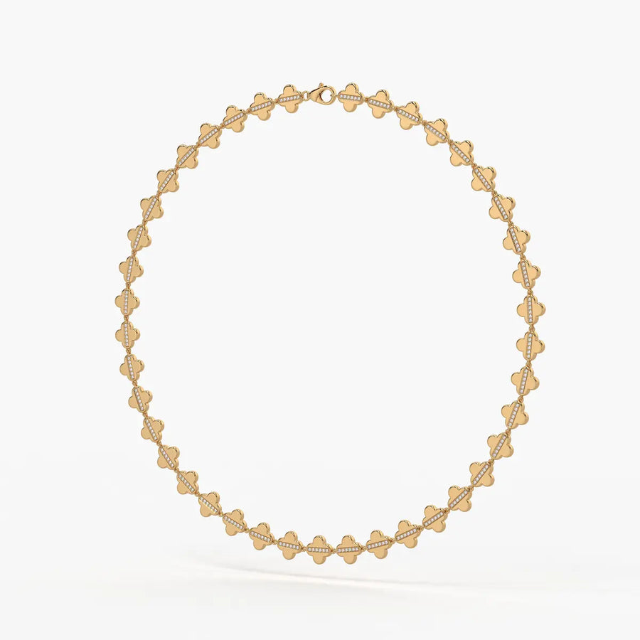Elmira Spark Petal Weave Necklace