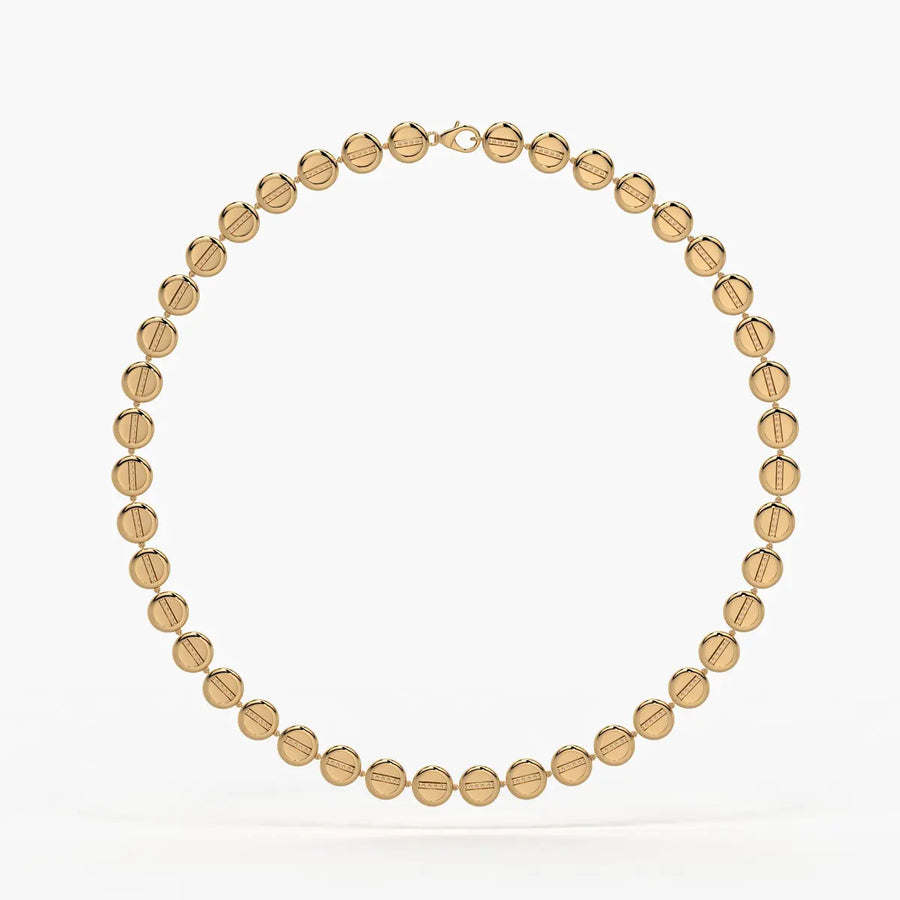Aurevia Spark Disc Rhythm Necklace