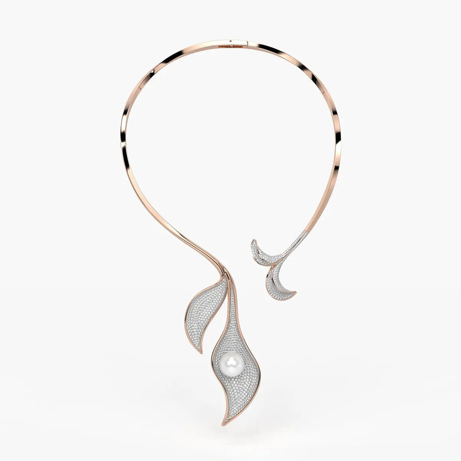 Flame Curve Statement Necklace