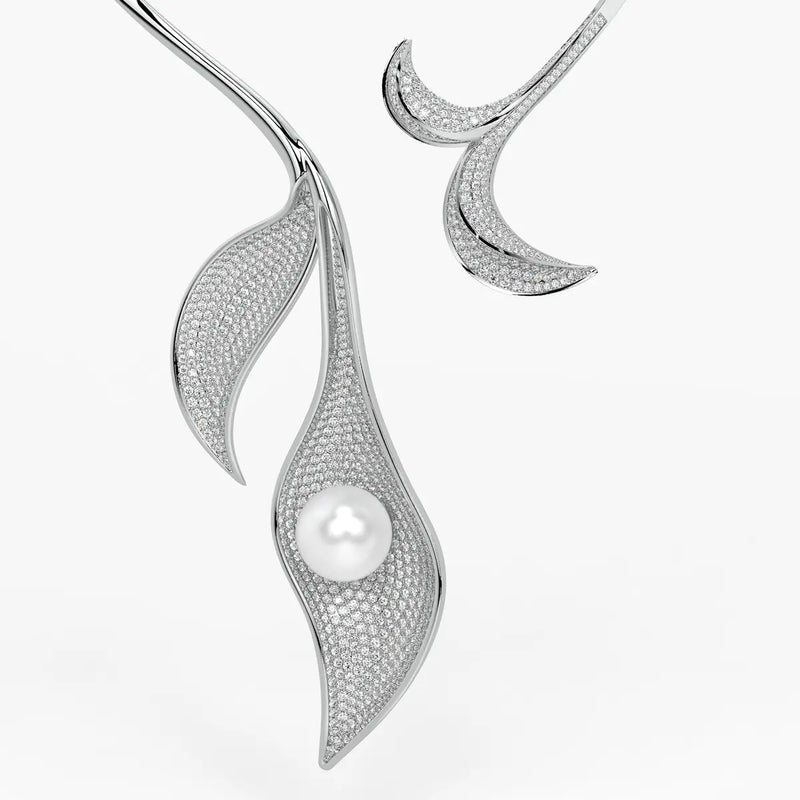 Flame Curve Statement Necklace