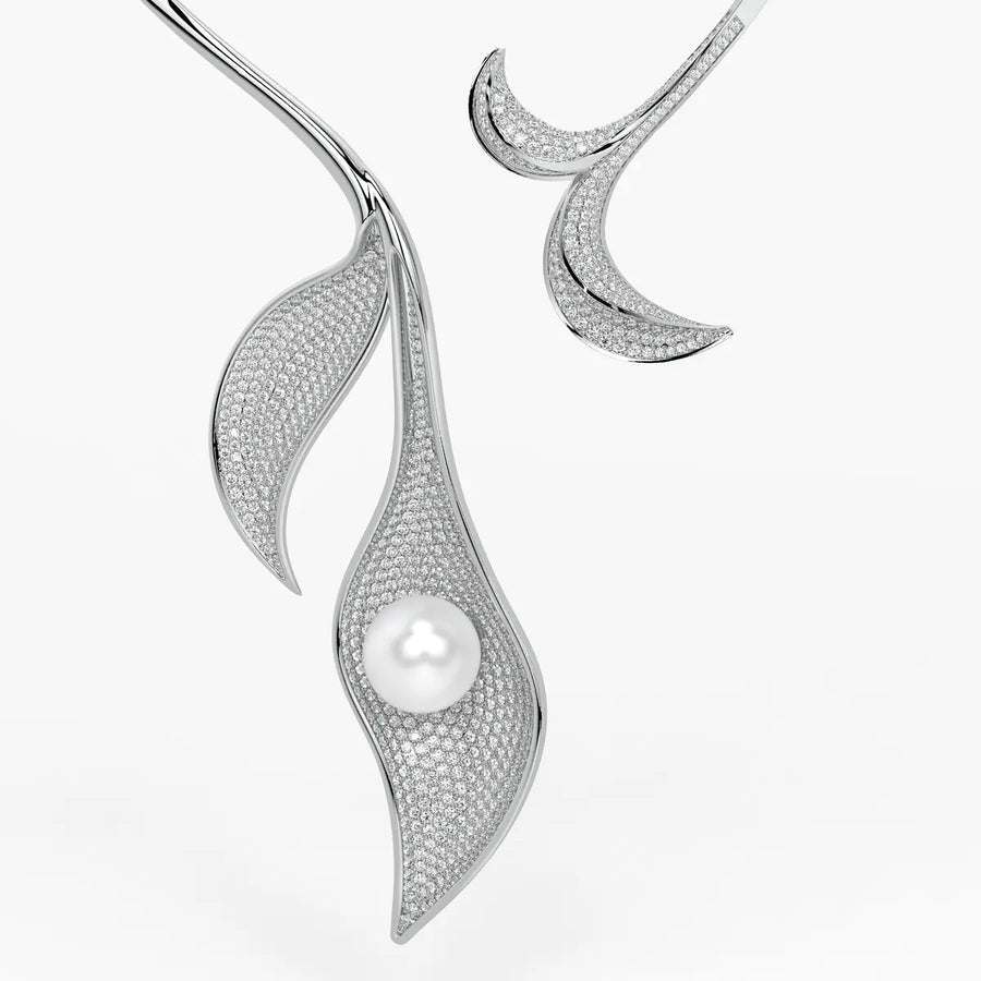 Flame Curve Statement Necklace