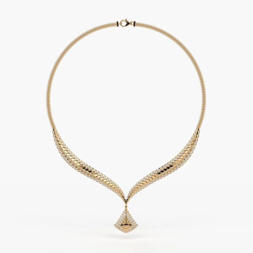 Veyara Chevron Cascade Necklace