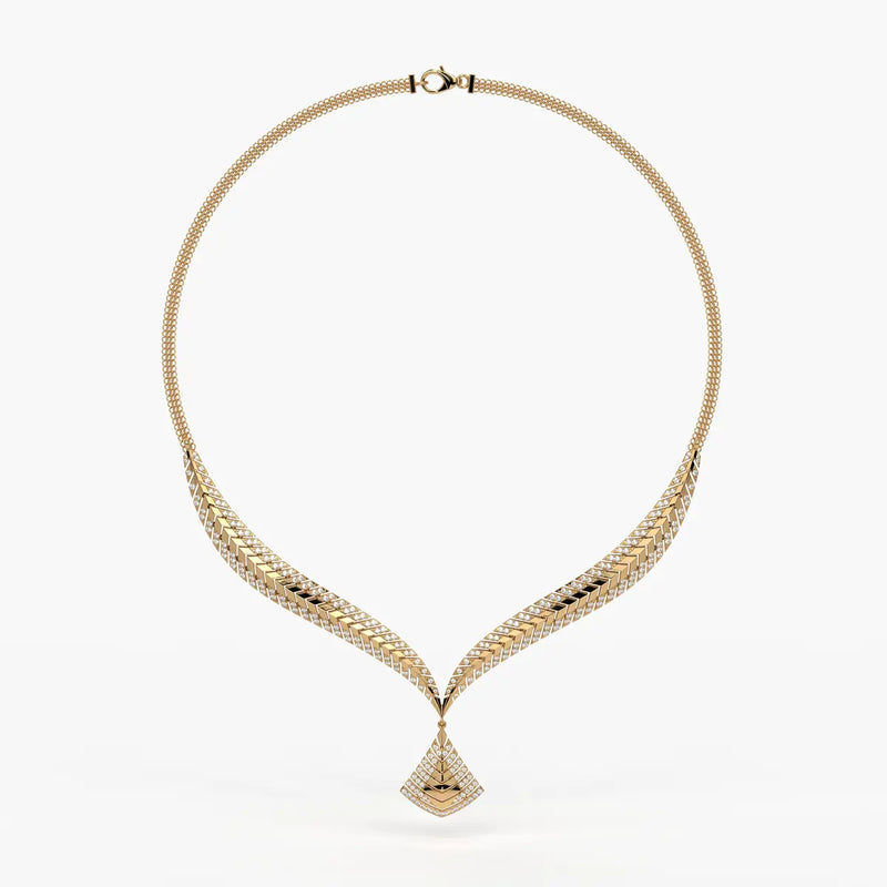 Veyara Chevron Cascade Necklace