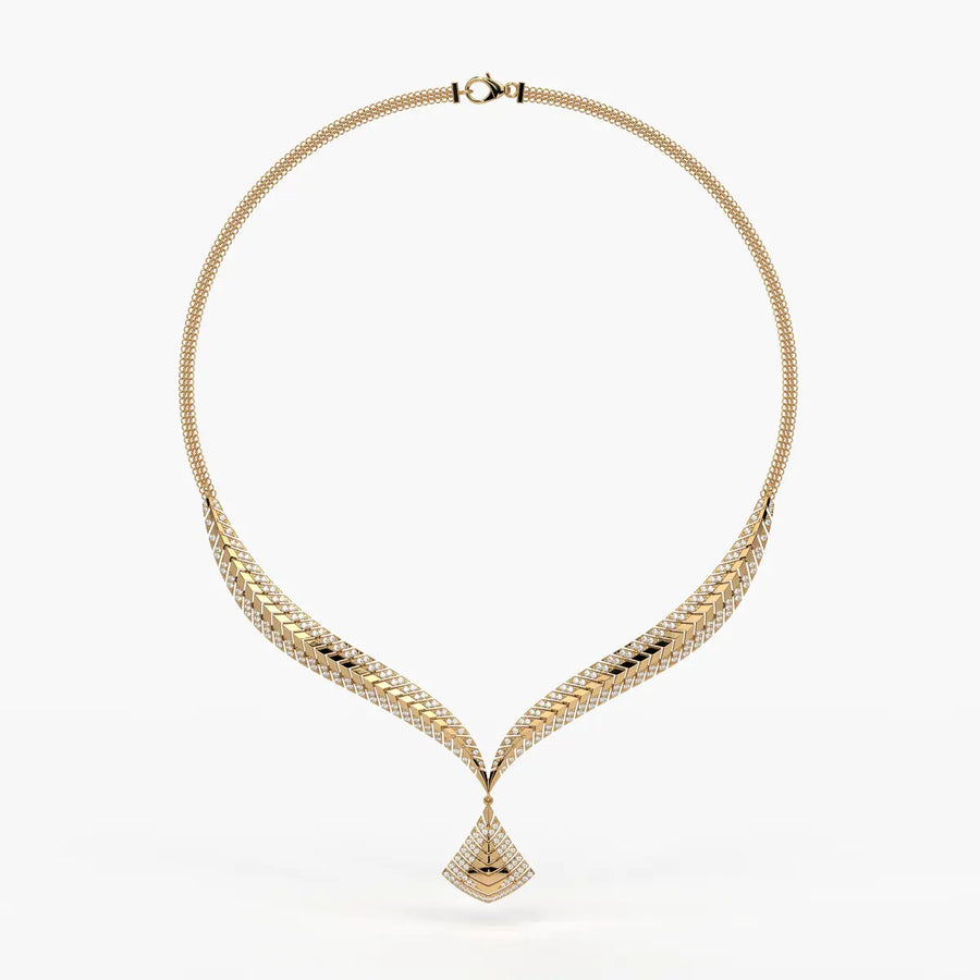 Veyara Chevron Cascade Necklace