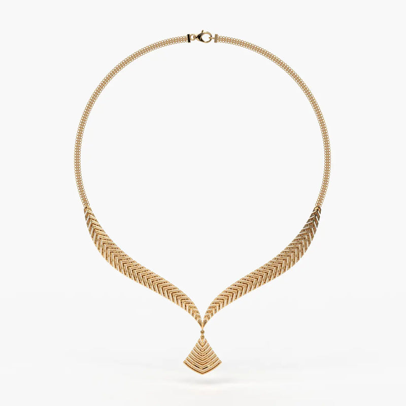 Veyara Chevron Cascade Necklace