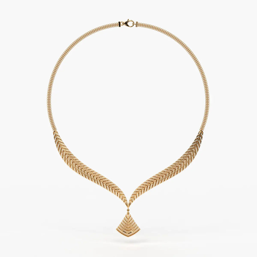 Veyara Chevron Cascade Necklace