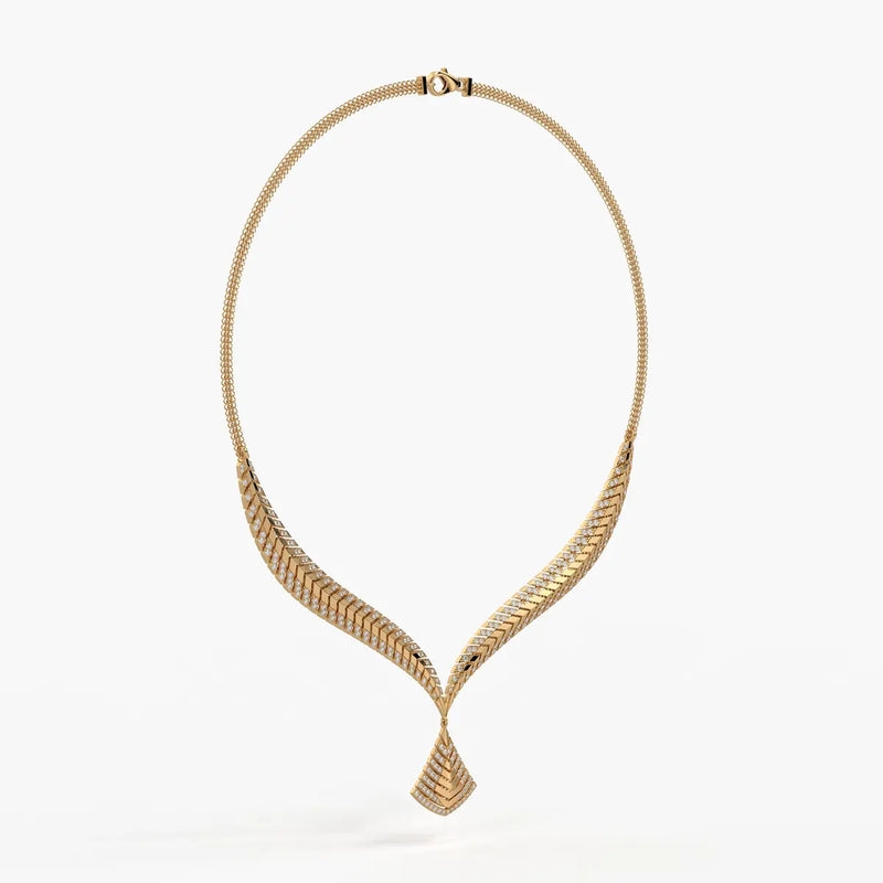 Veyara Chevron Cascade Necklace