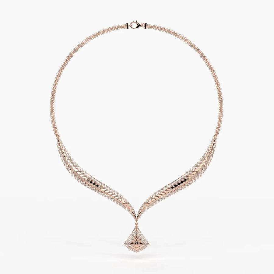 Veyara Chevron Cascade Necklace