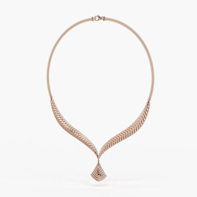 Veyara Chevron Cascade Necklace