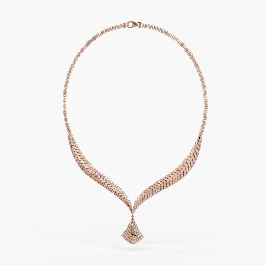 Veyara Chevron Cascade Necklace