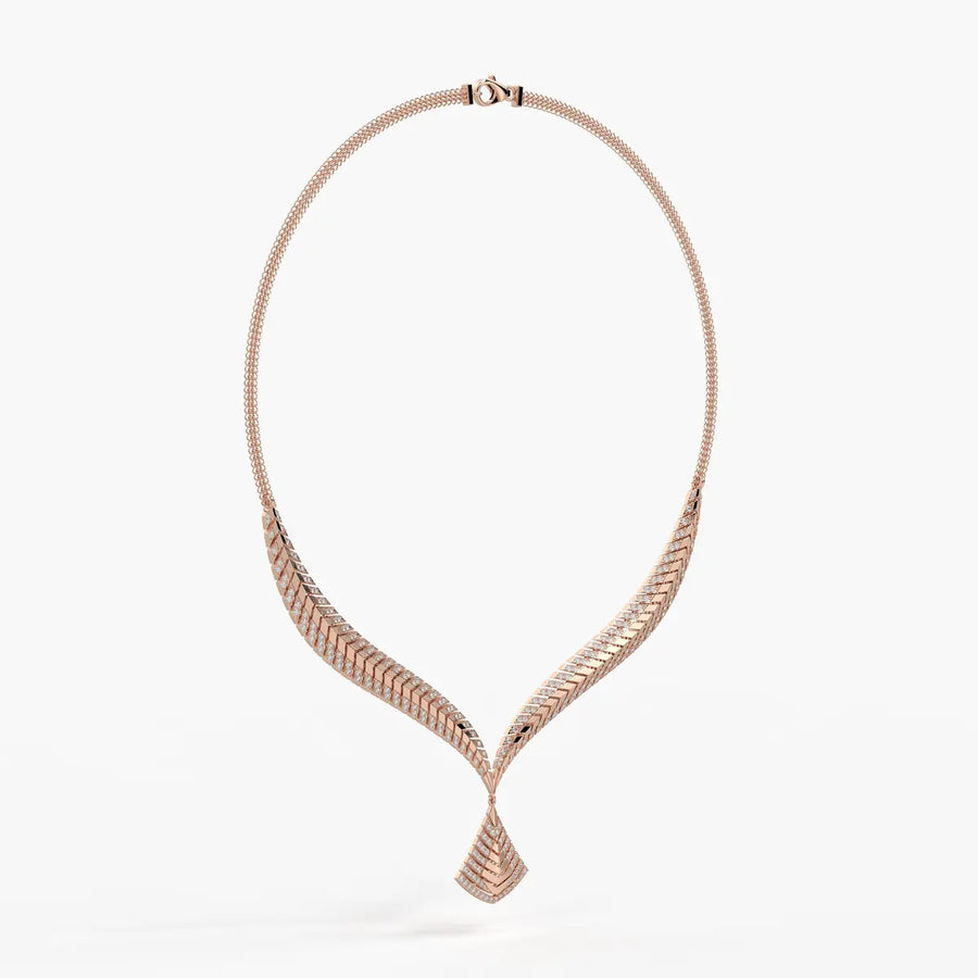 Veyara Chevron Cascade Necklace