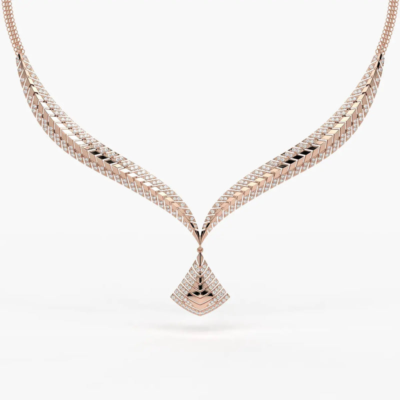 Veyara Chevron Cascade Necklace