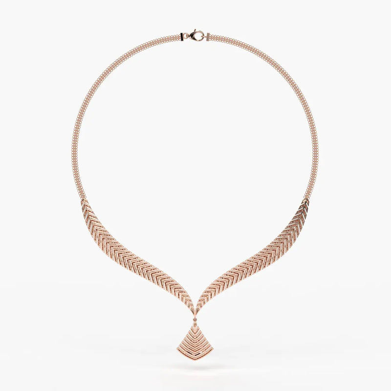 Veyara Chevron Cascade Necklace