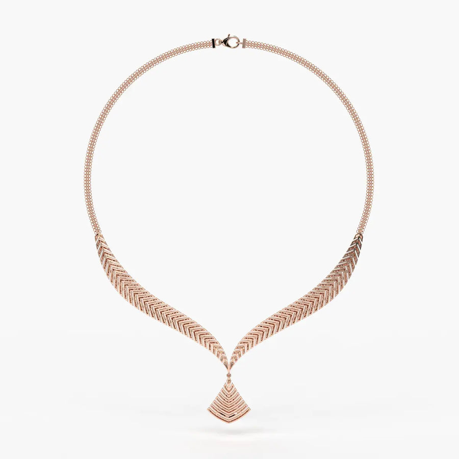 Veyara Chevron Cascade Necklace