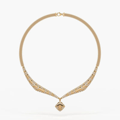 Arvella Chevron Crest Necklace