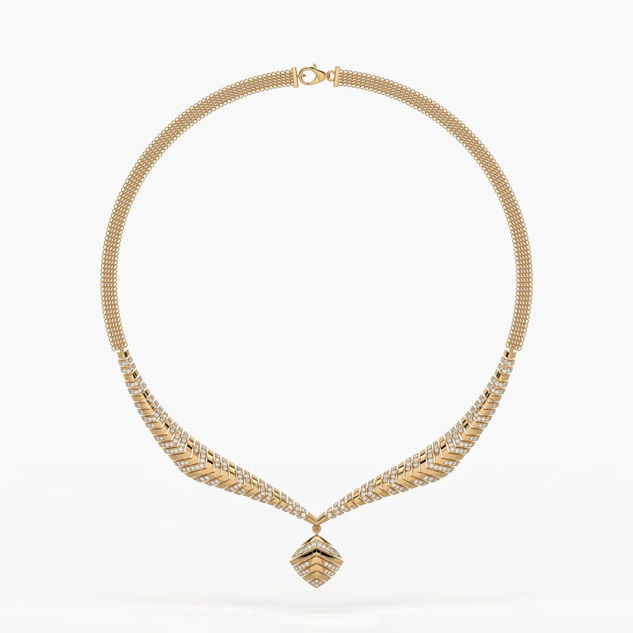 Arvella Chevron Crest Necklace