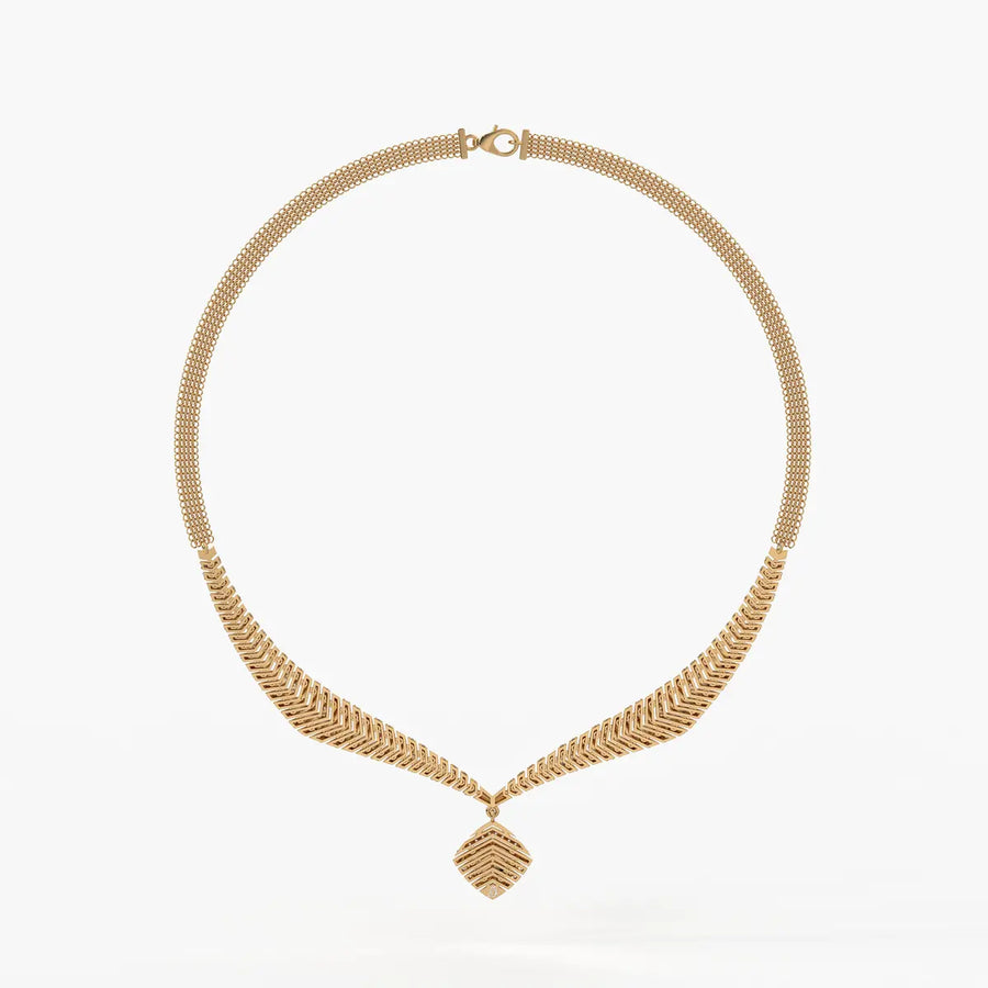 Arvella Chevron Crest Necklace