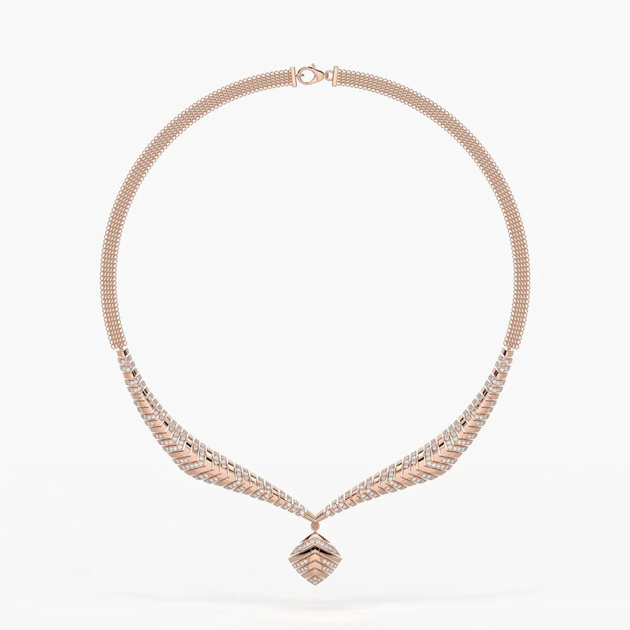 Arvella Chevron Crest Necklace