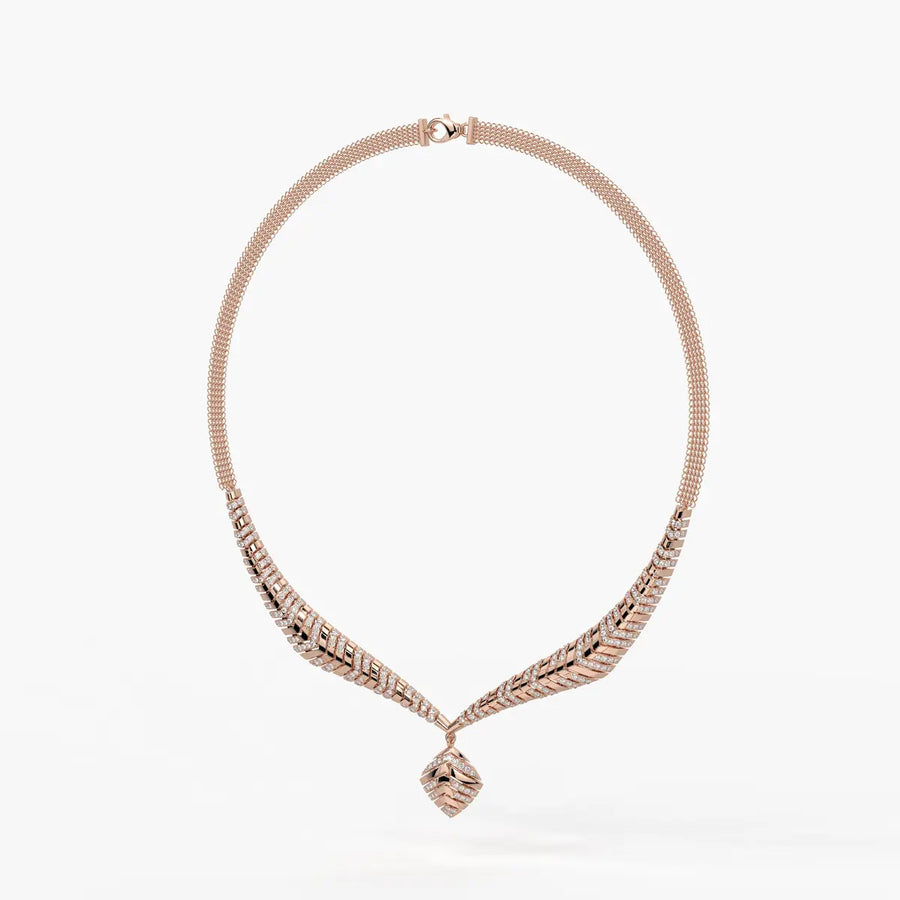 Arvella Chevron Crest Necklace