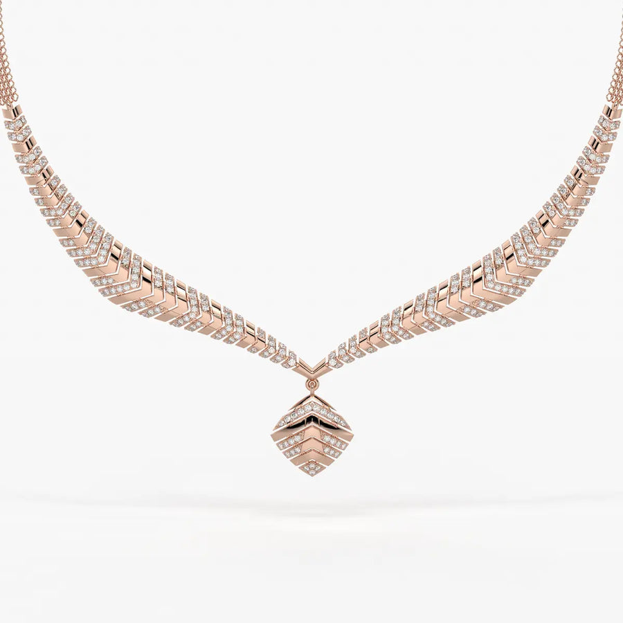 Arvella Chevron Crest Necklace