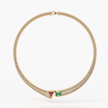 Zivara Gemline Collar Necklace