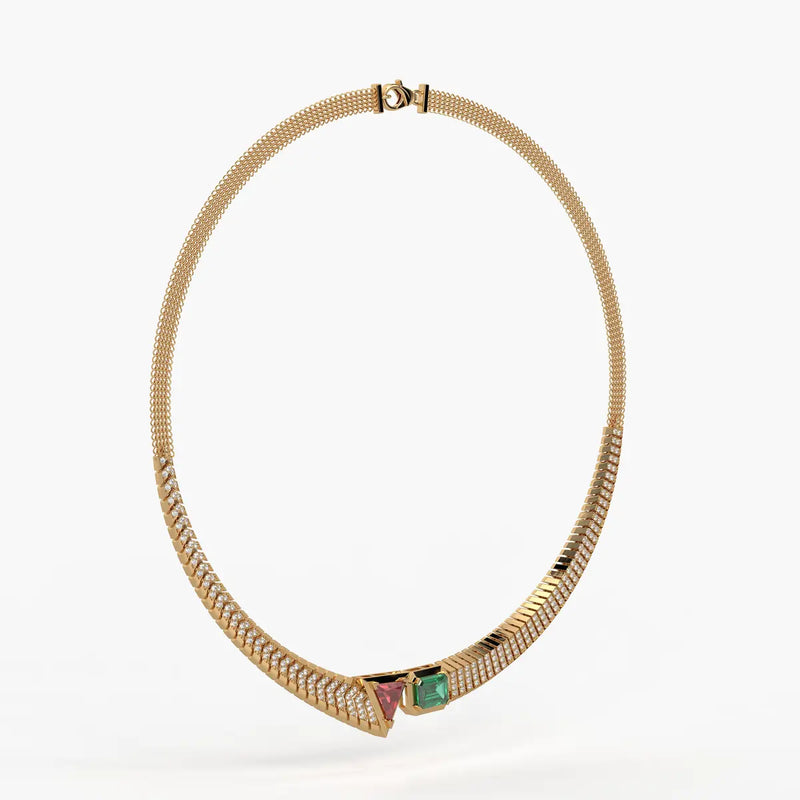 Zivara Gemline Collar Necklace