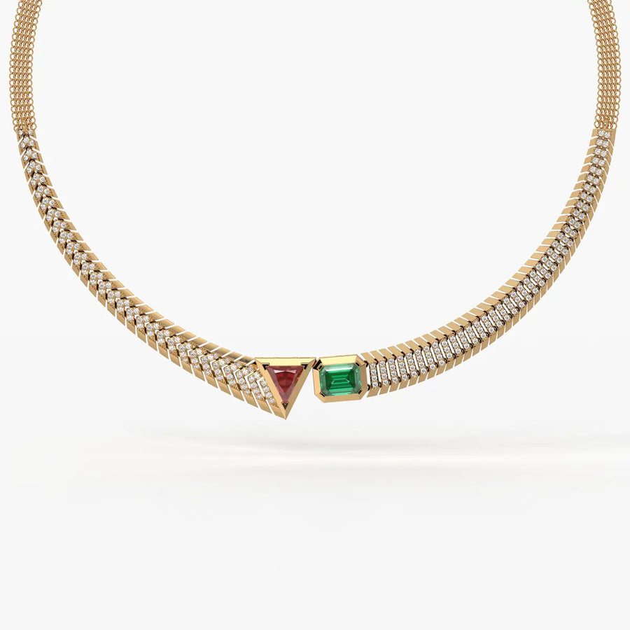 Zivara Gemline Collar Necklace