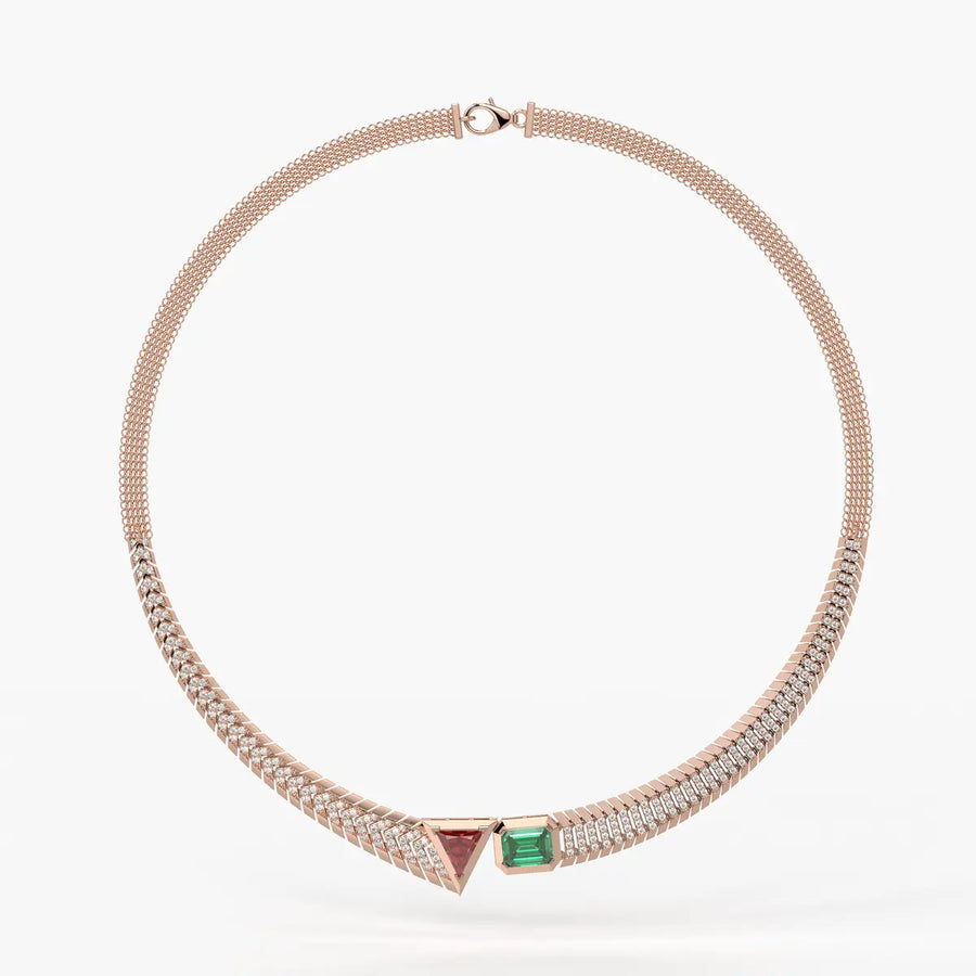 Zivara Gemline Collar Necklace