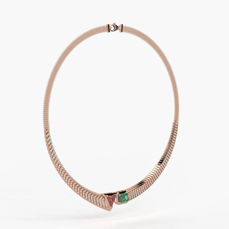 Zivara Gemline Collar Necklace