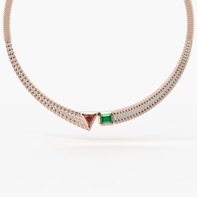 Zivara Gemline Collar Necklace
