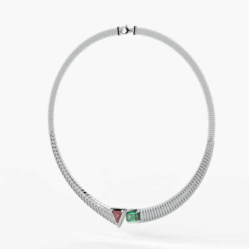 Zivara Gemline Collar Necklace