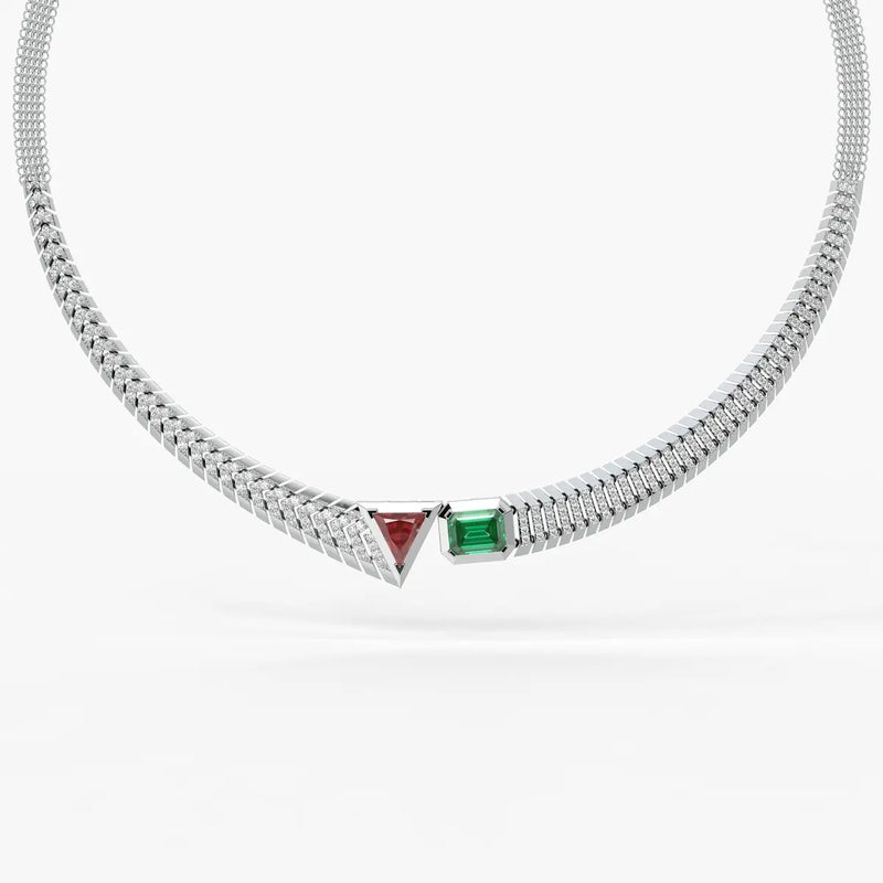 Zivara Gemline Collar Necklace