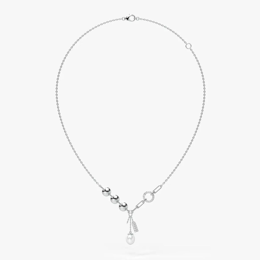 Pearliva Link Charm Necklace