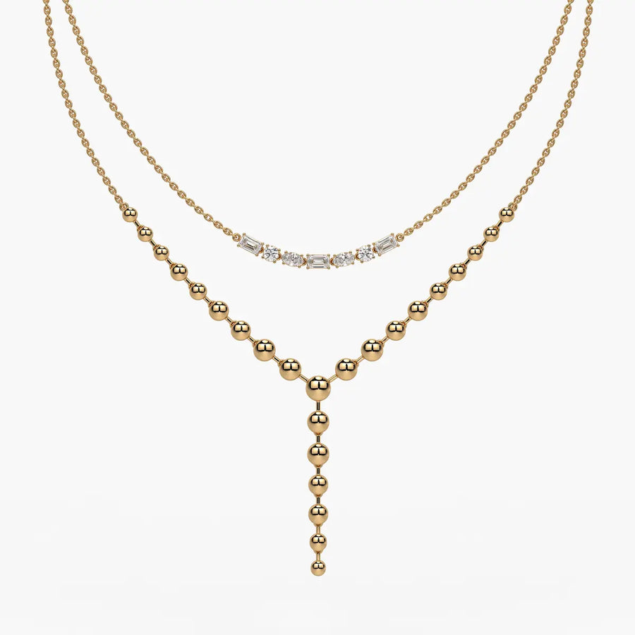 Aurethyn Diamond Cascade Necklace
