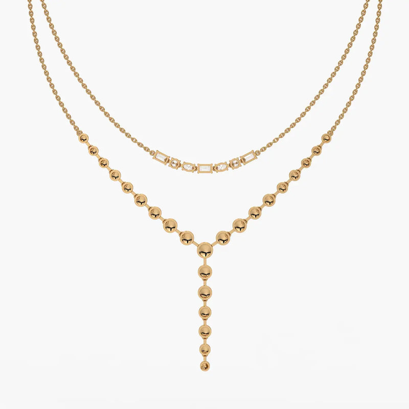 Aurethyn Diamond Cascade Necklace