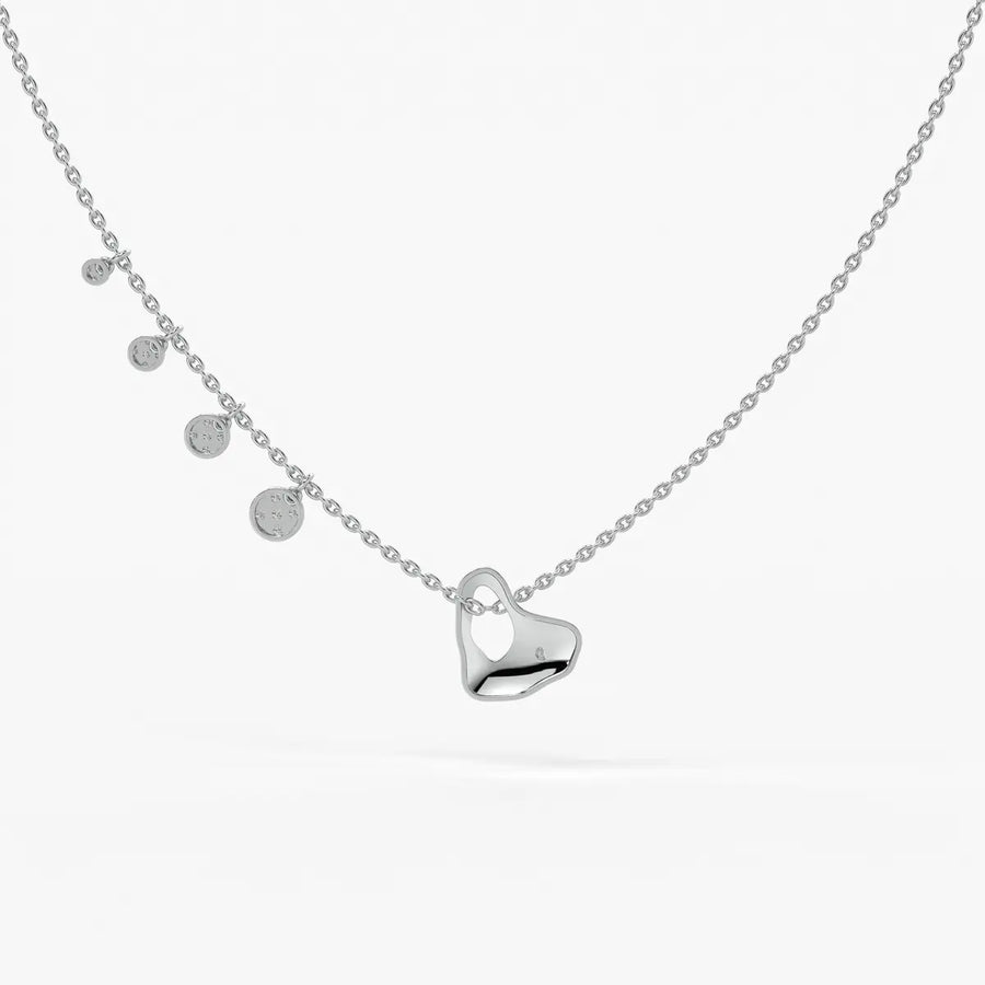 Elarique Diamond Heart Drift Necklace