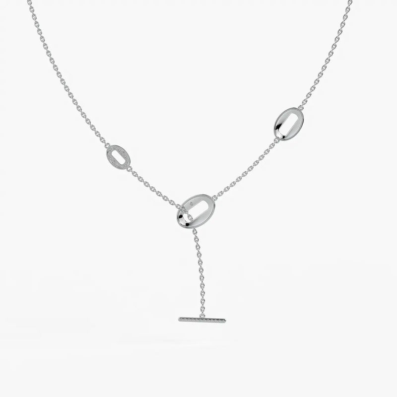 Olivara Diamond Lariat Station Necklace