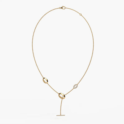 Olivara Diamond Lariat Station Necklace