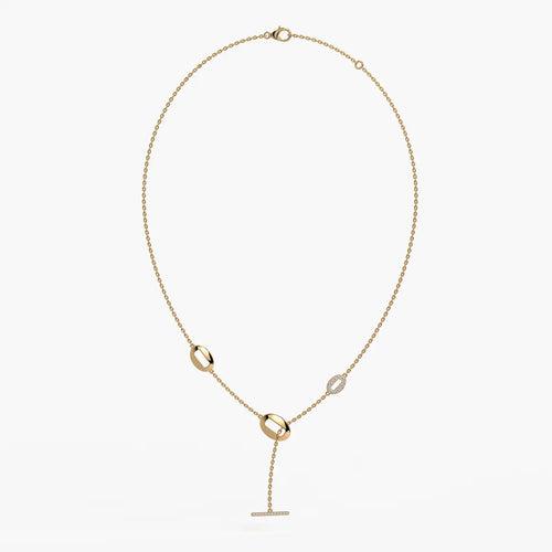 Olivara Diamond Lariat Station Necklace
