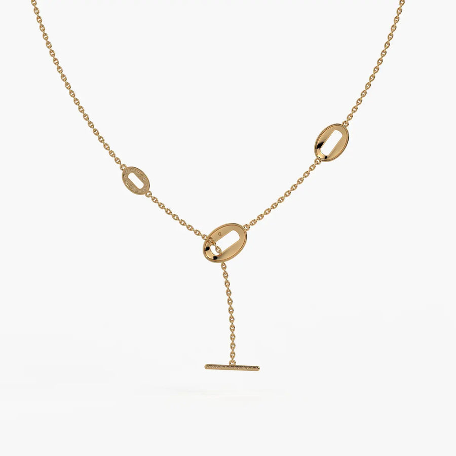 Olivara Diamond Lariat Station Necklace