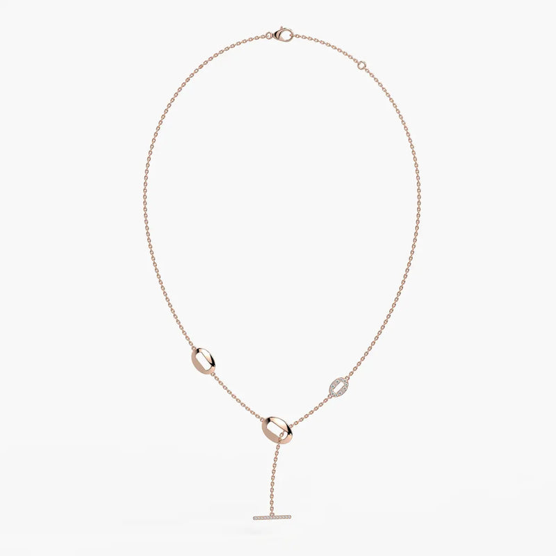Olivara Diamond Lariat Station Necklace
