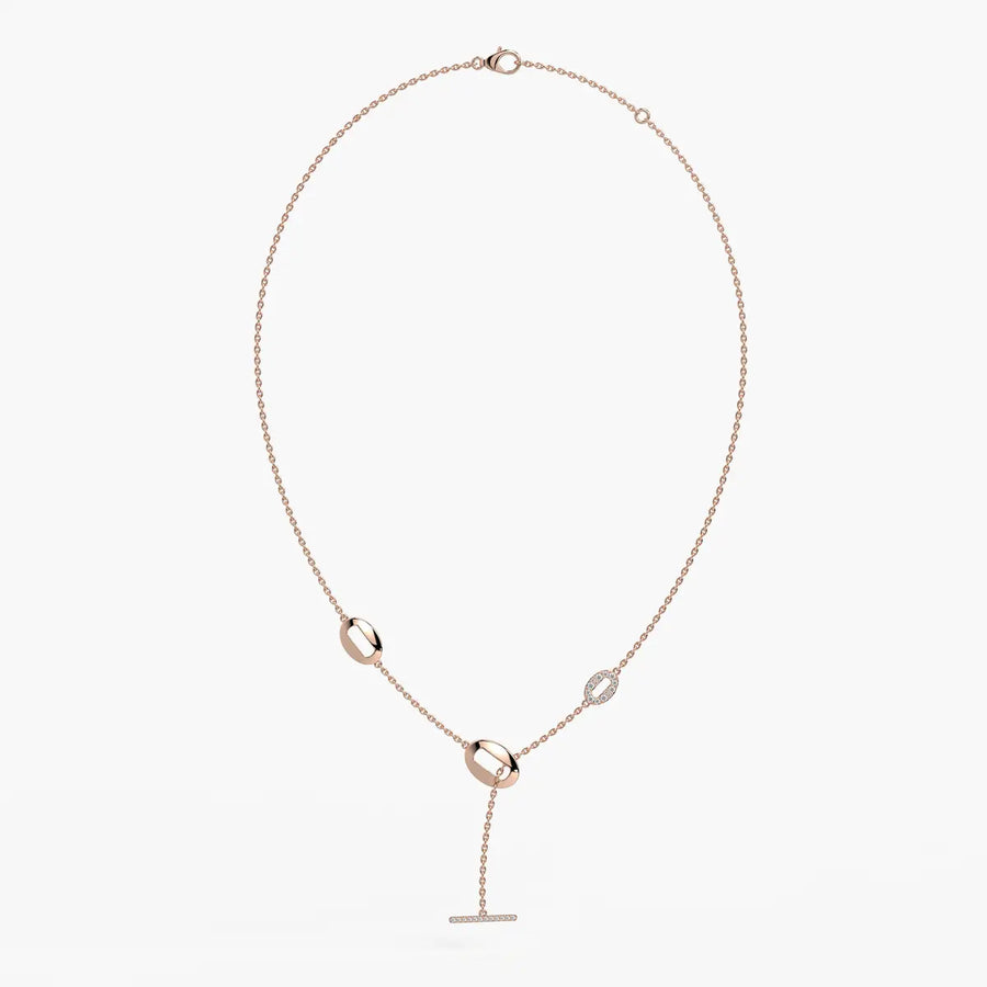 Olivara Diamond Lariat Station Necklace