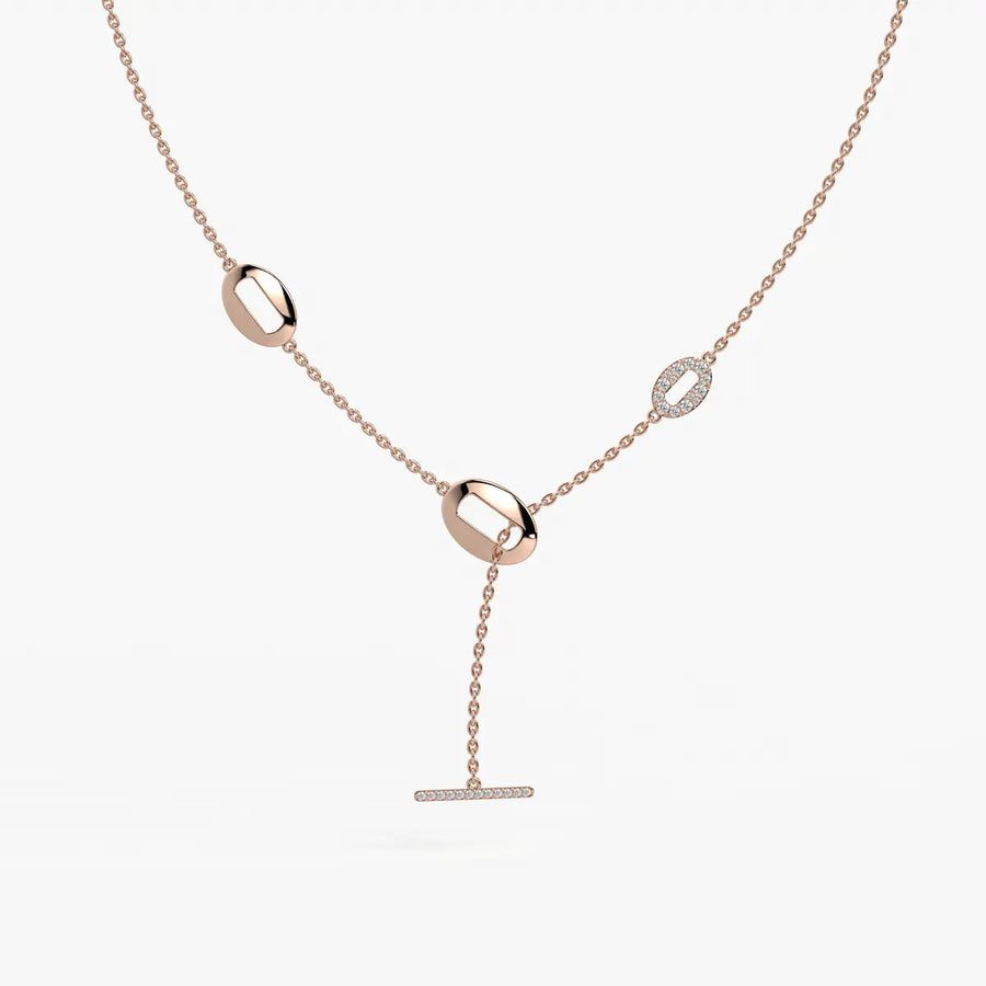 Olivara Diamond Lariat Station Necklace