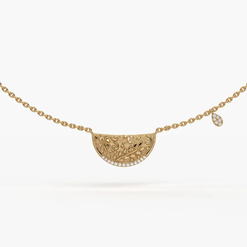 Suman Noor Crescent Charm Necklace
