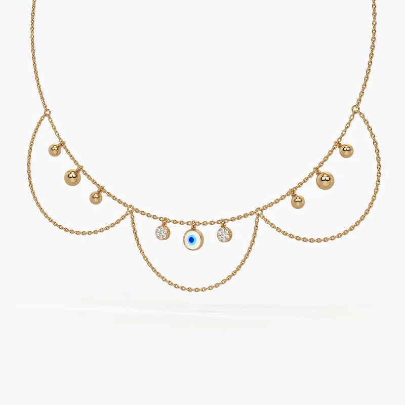 Drishti Aura Layered Charm Necklace