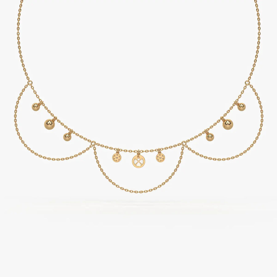Drishti Aura Layered Charm Necklace