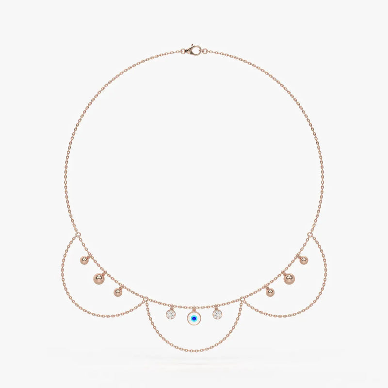 Drishti Aura Layered Charm Necklace