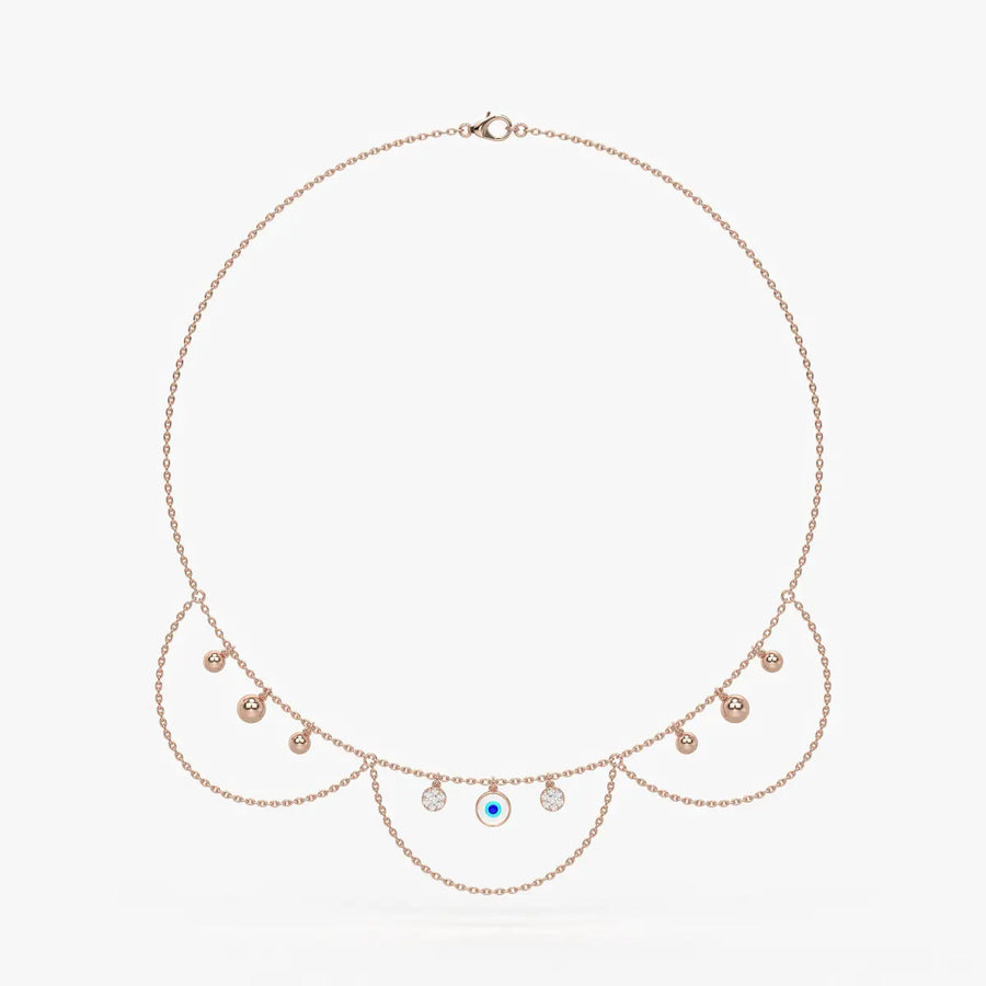 Drishti Aura Layered Charm Necklace