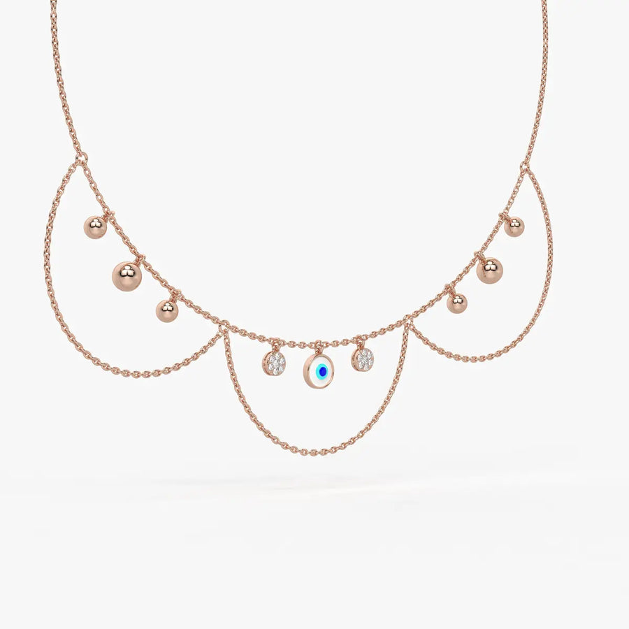 Drishti Aura Layered Charm Necklace