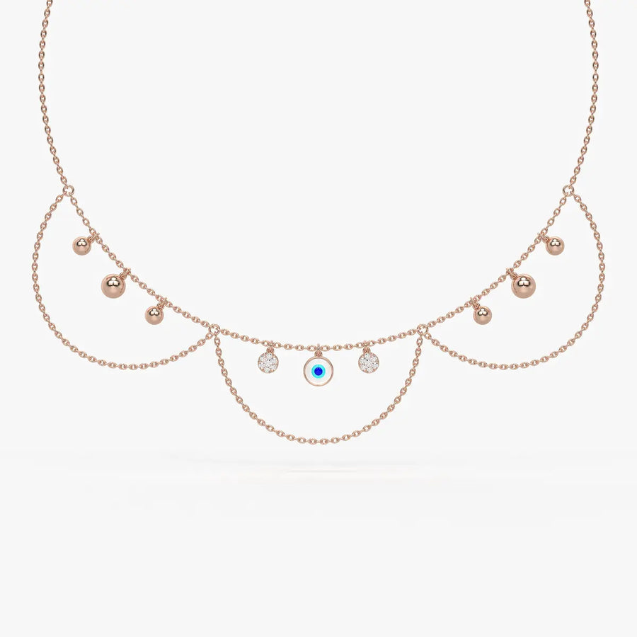 Drishti Aura Layered Charm Necklace